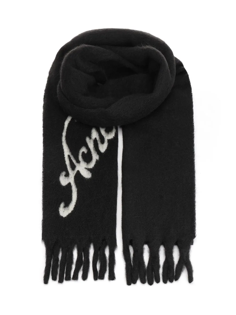 Acne Scarf Logo Scarves And Foulards Black sold by Wanan Luxury