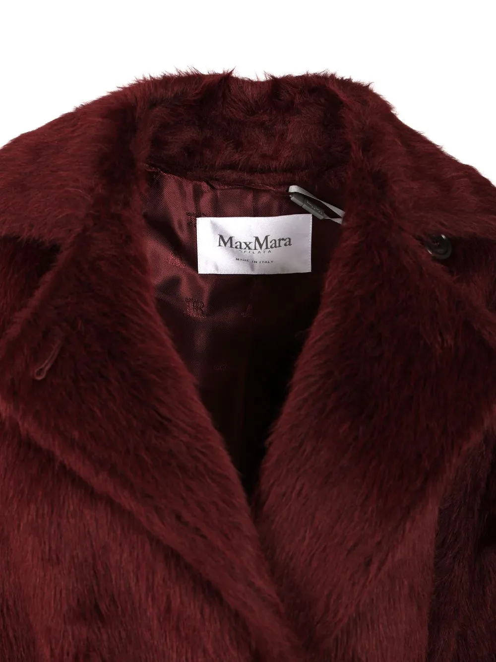 Long Coat In Alpaca And Wool Coats Bordeaux sold by Wanan Luxury product image thumbnail 5