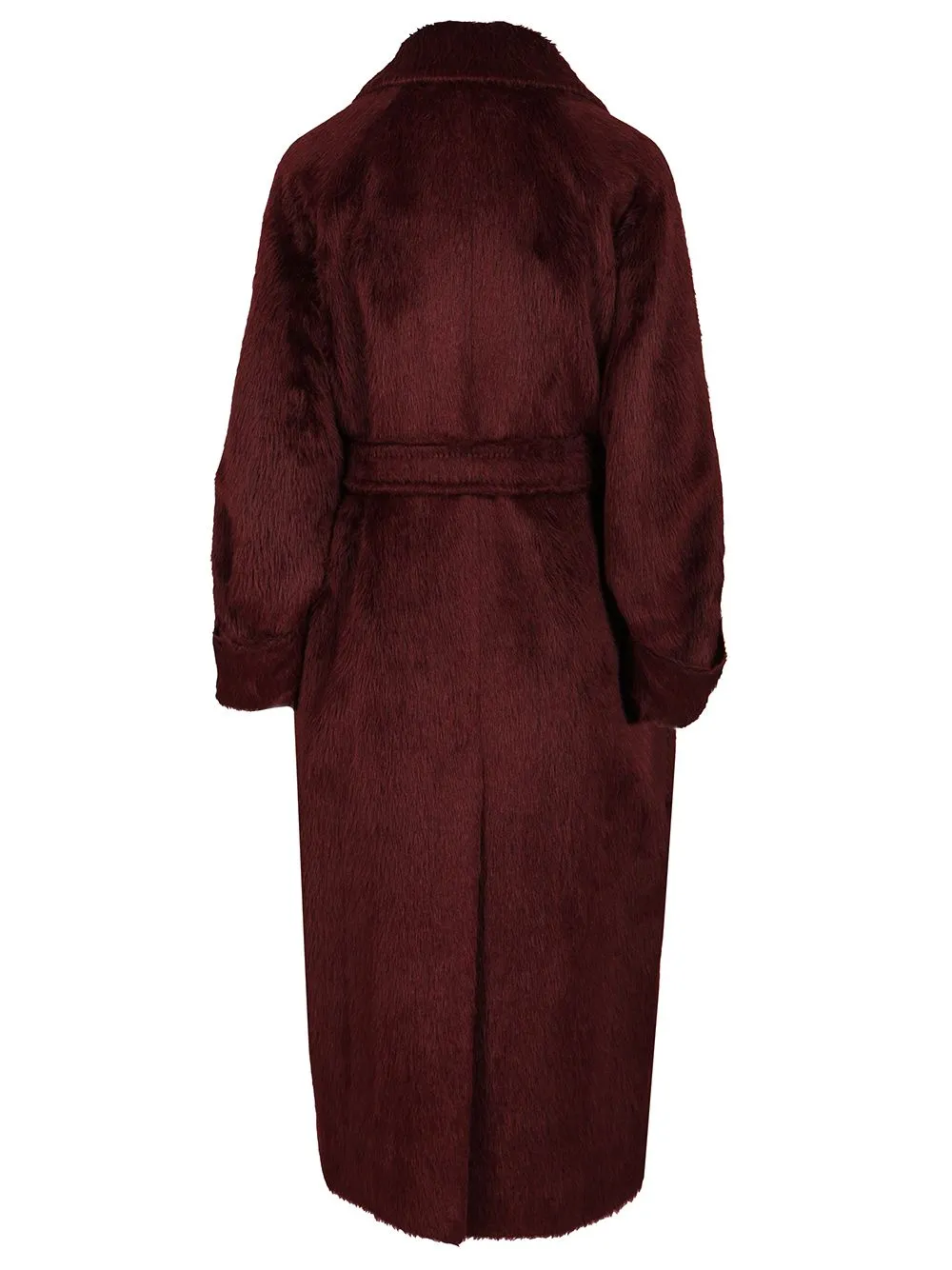 Long Coat In Alpaca And Wool Coats Bordeaux sold by Wanan Luxury product image thumbnail 2