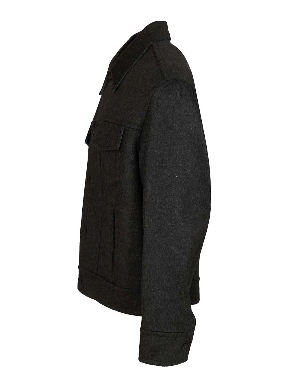 Wool Trucker Jacket Jackets Black sold by Wanan Luxury product image thumbnail 3