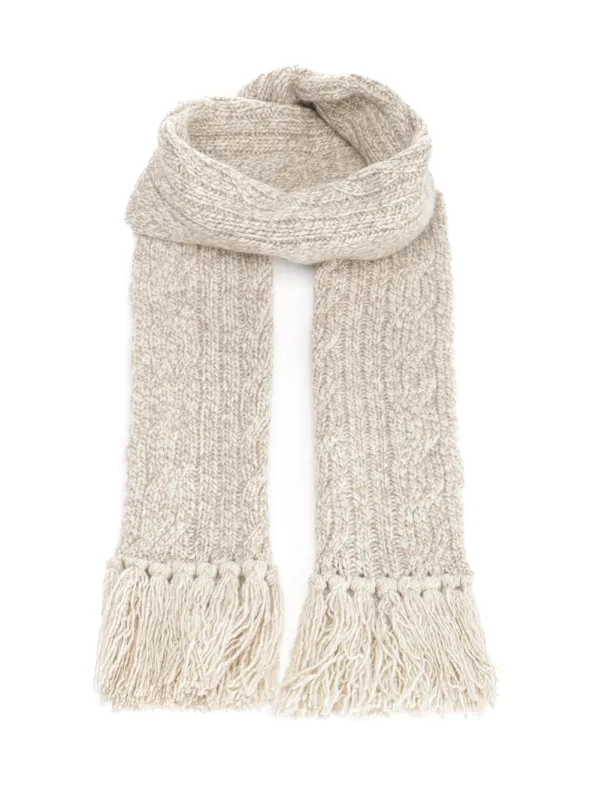 Cashmere Scarf Scarves And Foulards Beige made by Fedeli