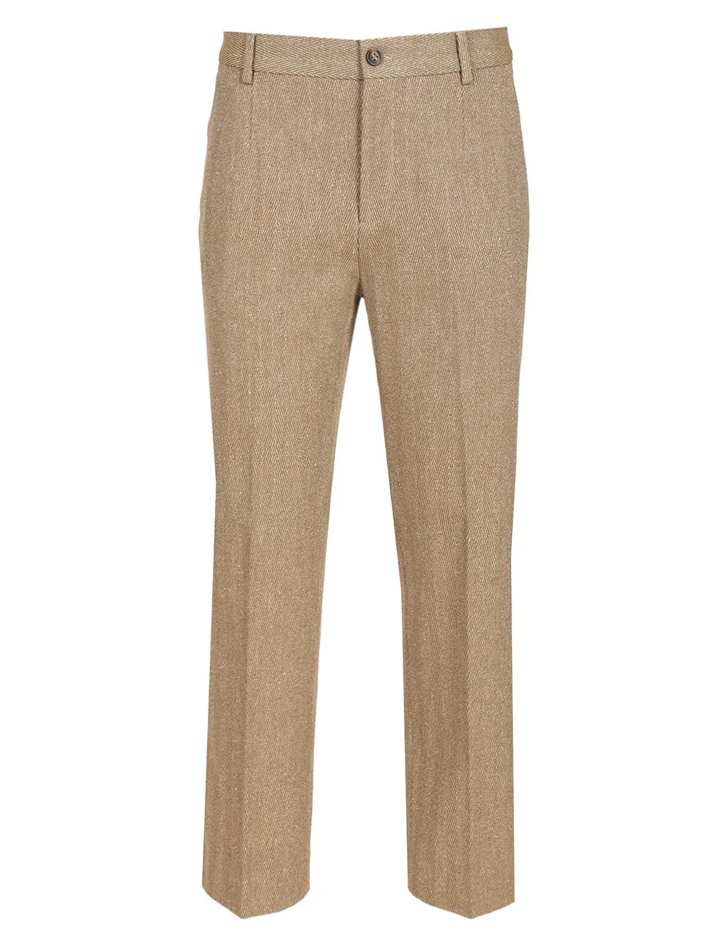 Tailored Trousers In Chevron Linen Blend Jackets Beige sold by Wanan Luxury