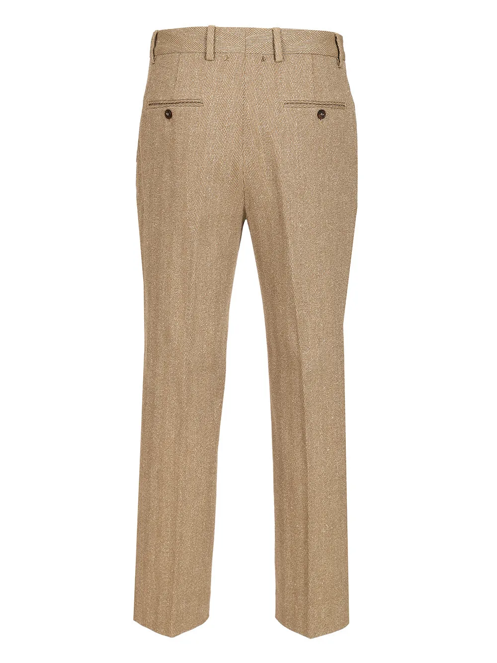 Tailored Trousers In Chevron Linen Blend Jackets Beige sold by Wanan Luxury product image thumbnail 2