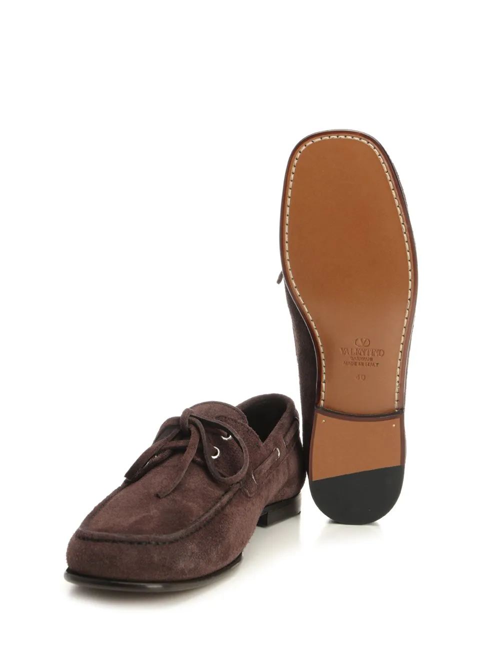 Suede Loafers With Logo Scarpe Basse Brown sold by Wanan Luxury product image thumbnail 5