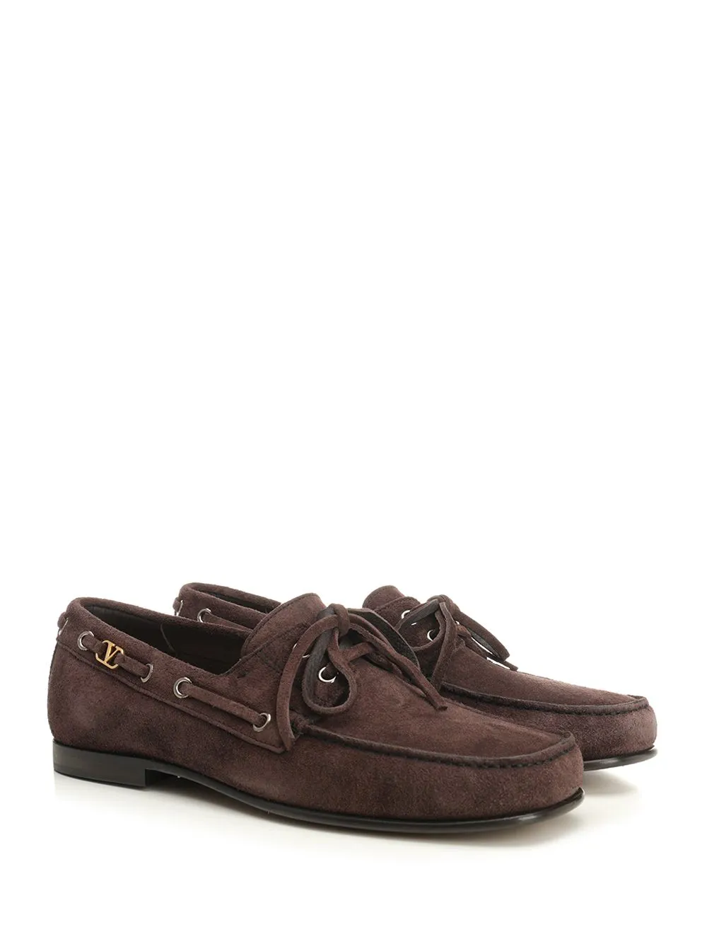 Suede Loafers With Logo Scarpe Basse Brown sold by Wanan Luxury product image thumbnail 2