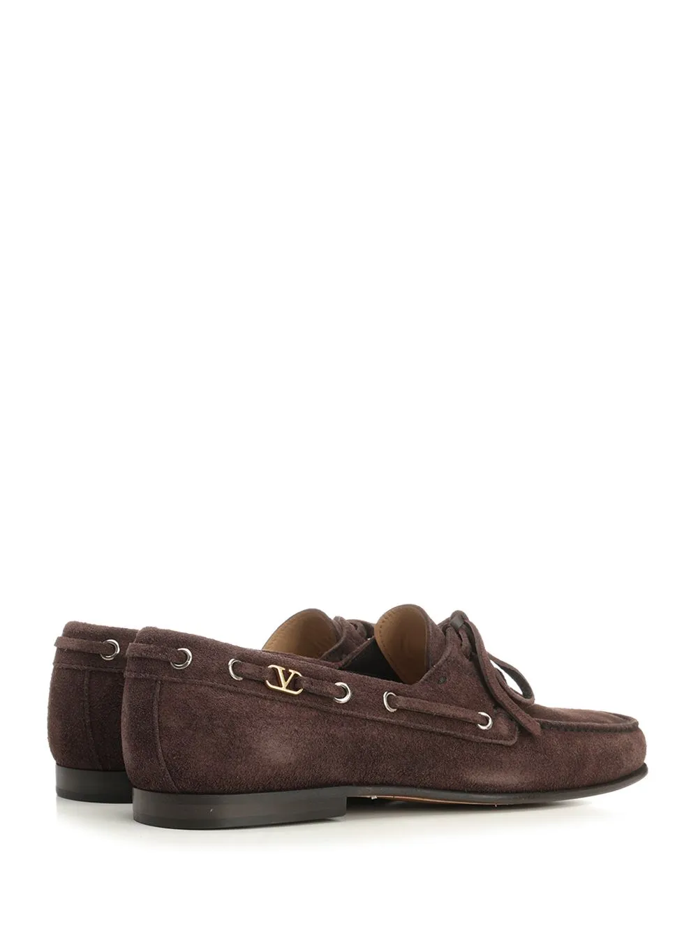 Suede Loafers With Logo Scarpe Basse Brown sold by Wanan Luxury product image thumbnail 3