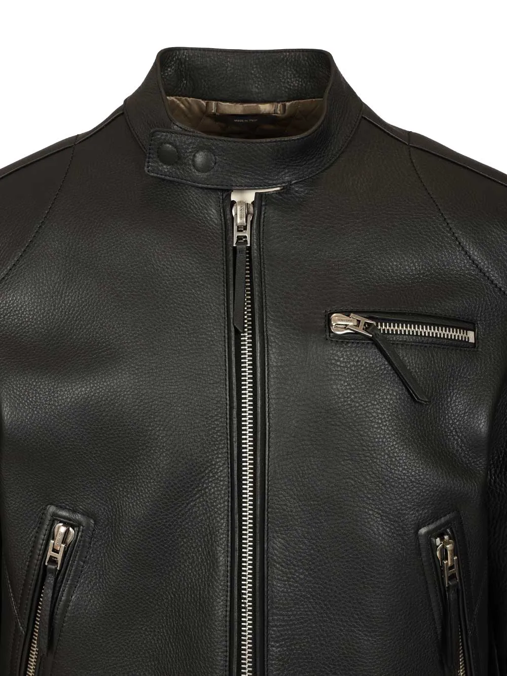 Biker In Full Grain Leather Jackets Black sold by Wanan Luxury product image thumbnail 4