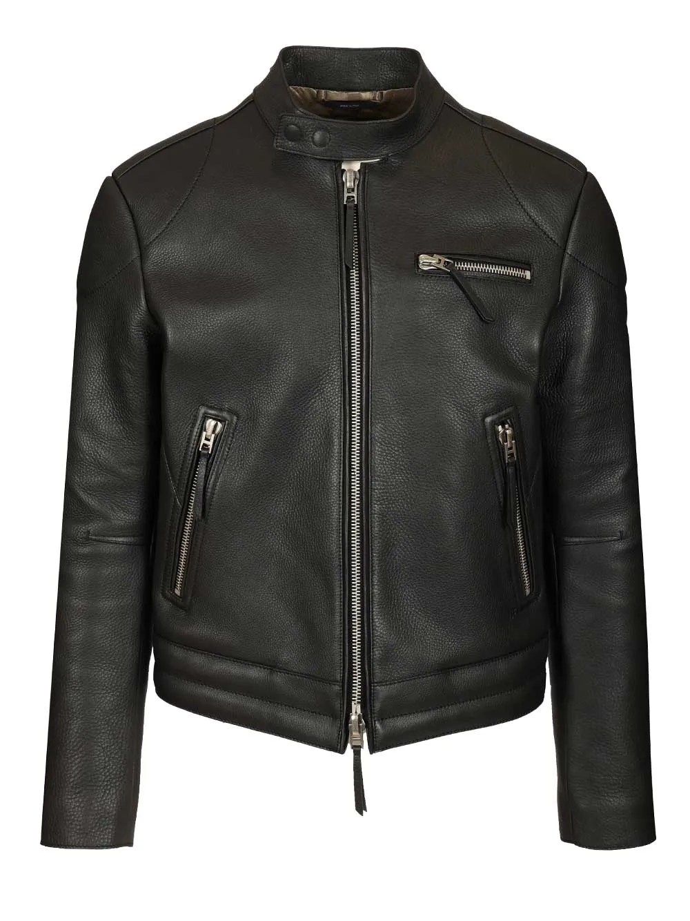 Biker In Full Grain Leather Jackets Black sold by Wanan Luxury