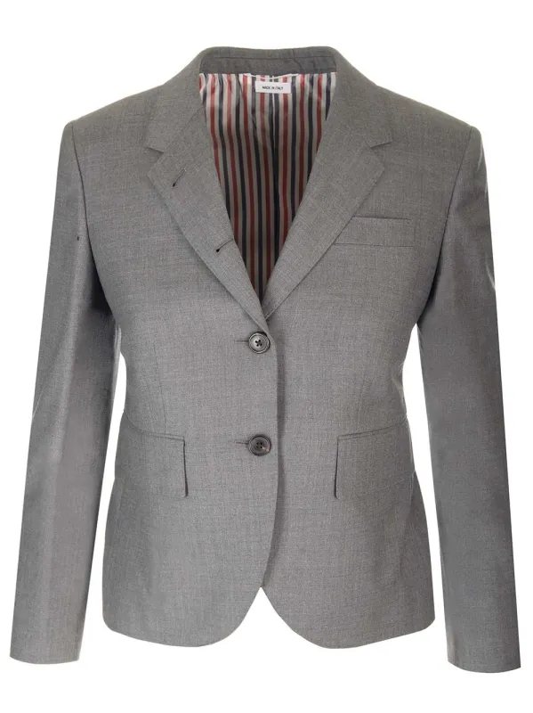 Slim Fit Cropped Blazer Jackets Grey sold by Wanan Luxury
