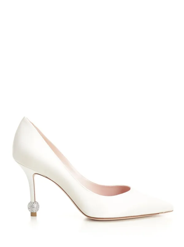 Jewel Heel Pumps White made by Roger Vivier