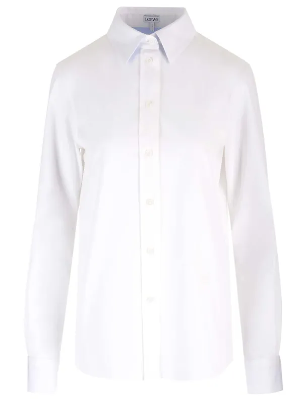 White Cotton Twill Shirt Shirts White sold by Wanan Luxury