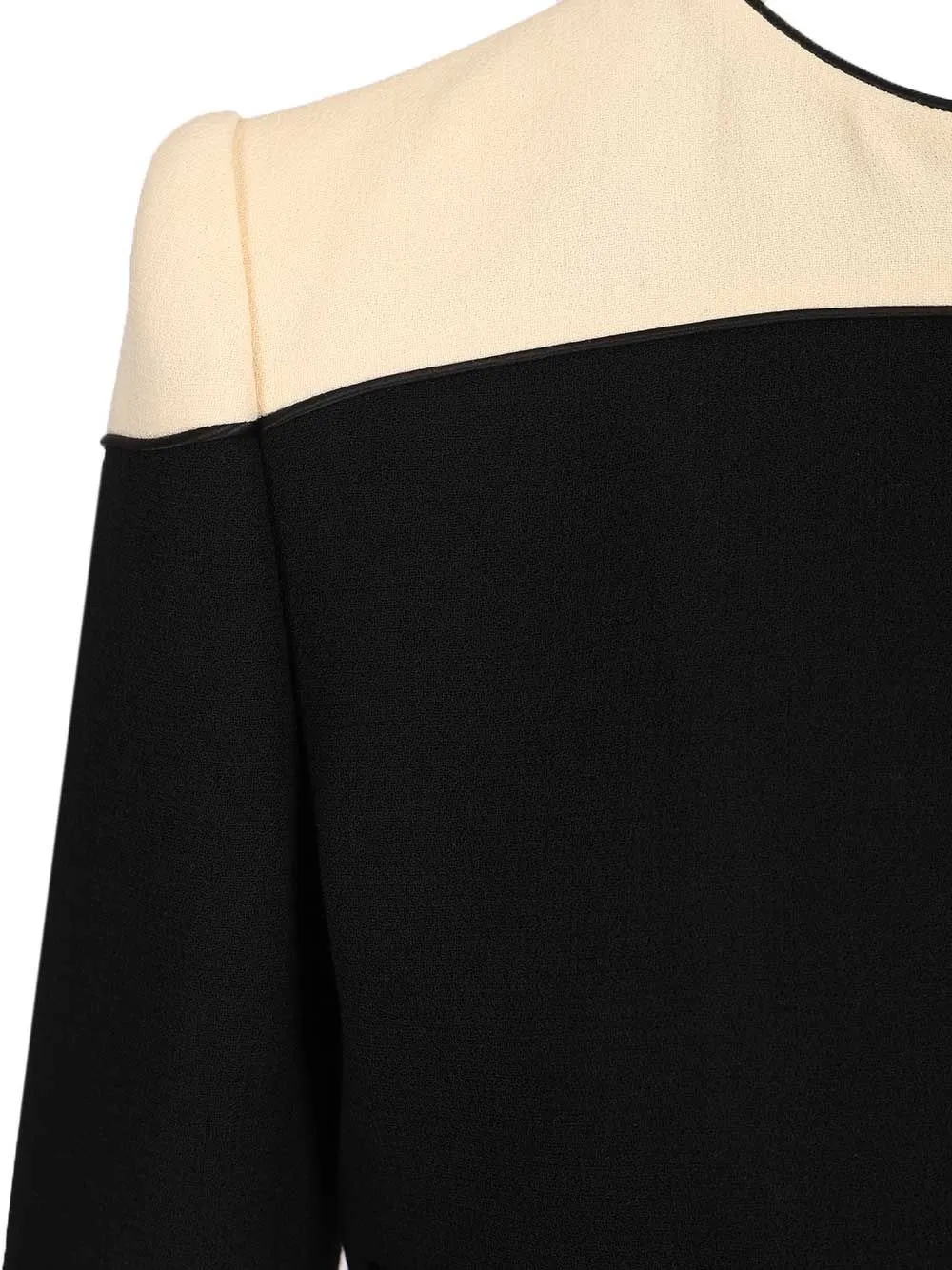 Two-Tone Wool Jacket Knitwear Black sold by Wanan Luxury product image thumbnail 5