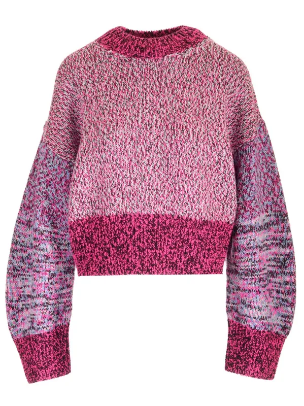 Multi-Thread Mouliné Wool Sweater Knitwear White made by Loewe