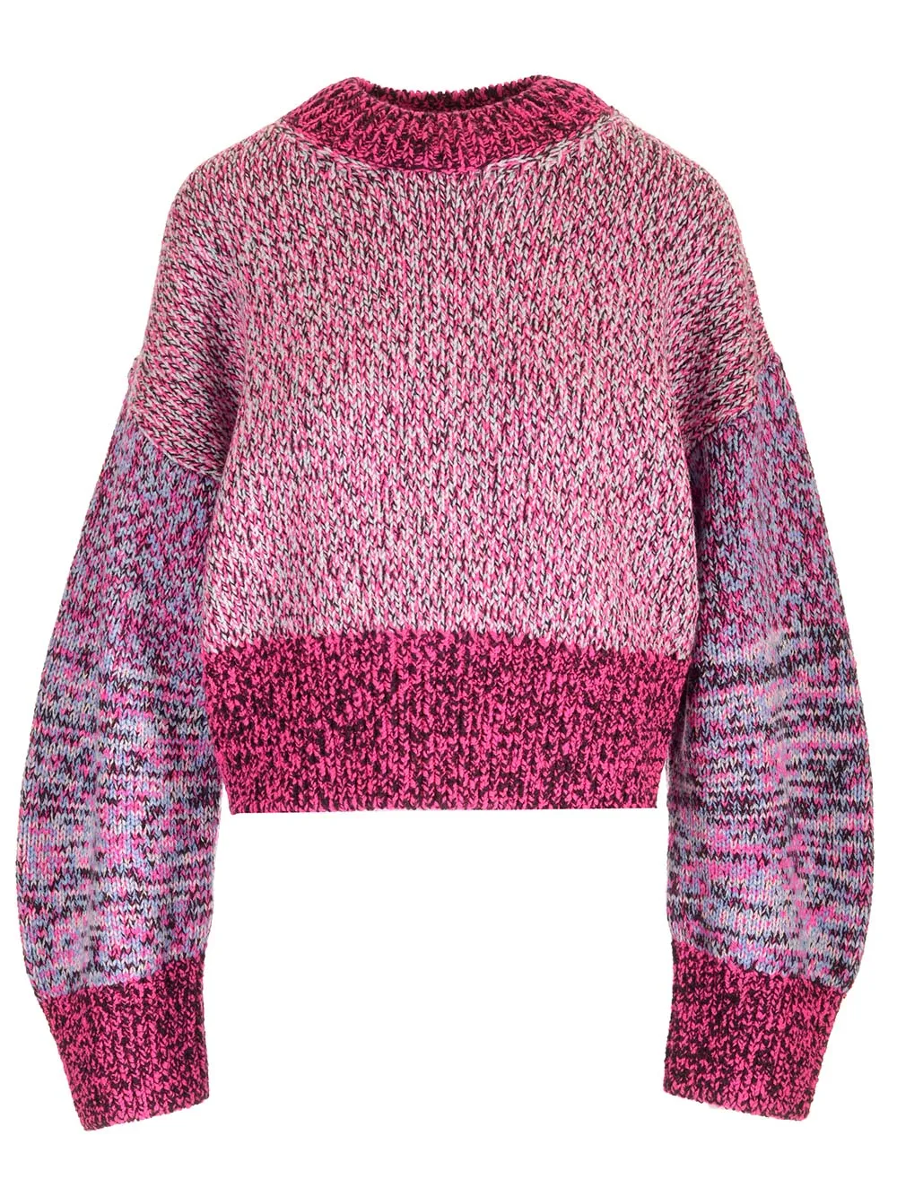 Multi-Thread Mouliné Wool Sweater Knitwear White sold by Wanan Luxury