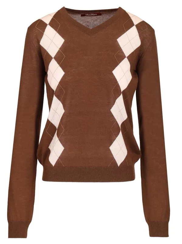 Wool And Silk Sweater Knitwear Multicolor made by MaxMara