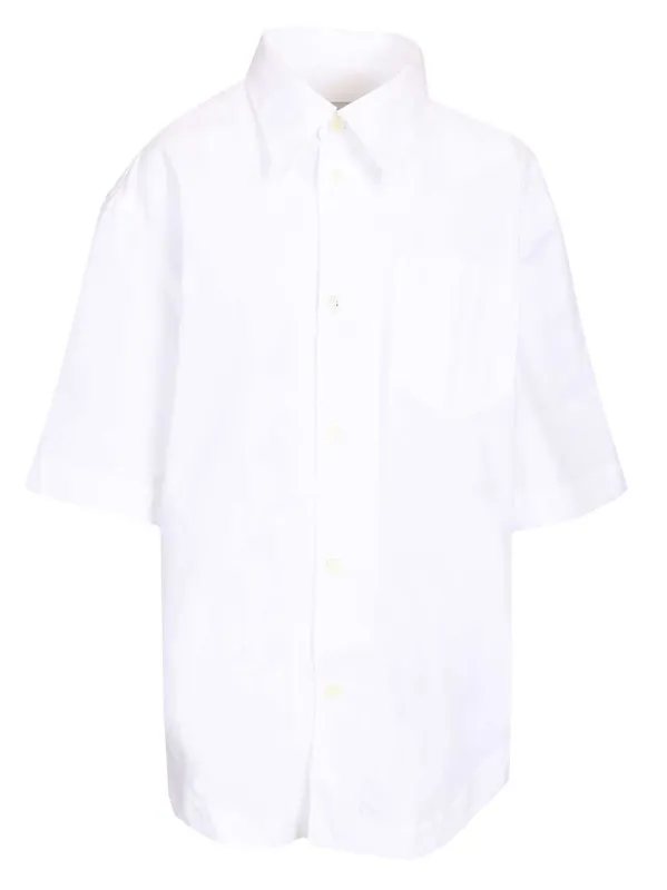 Short-Sleeved Poplin Shirt Shirts White sold by Wanan Luxury