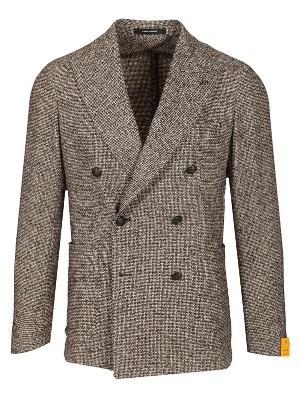 Double-Breasted Jacket Jackets Grey made by Tagliatore