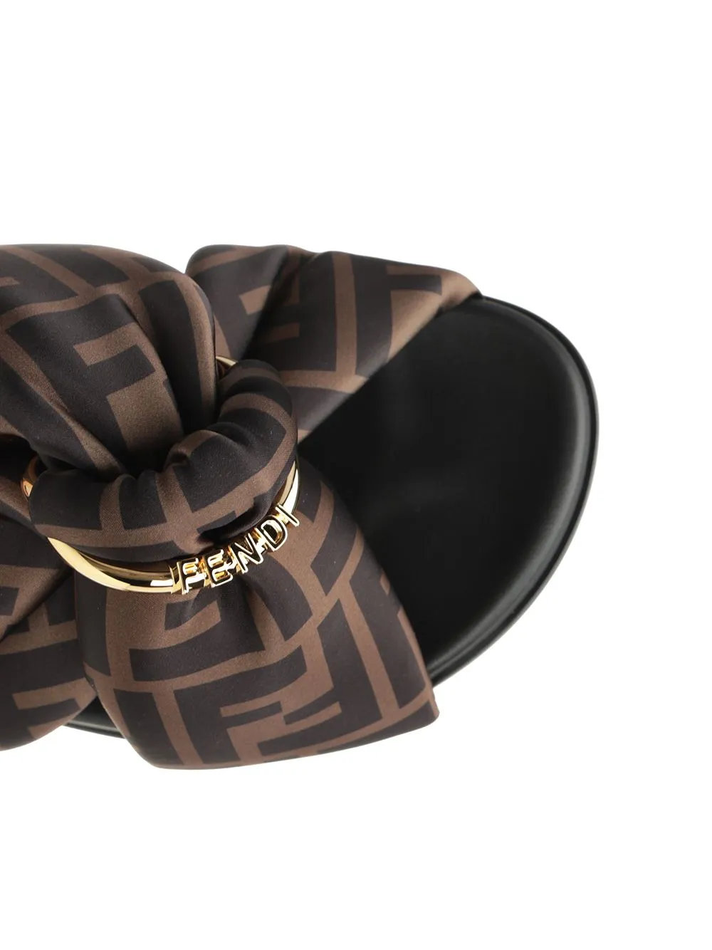 Flat Slide In Satin Sandals Brown sold by Wanan Luxury product image thumbnail 4