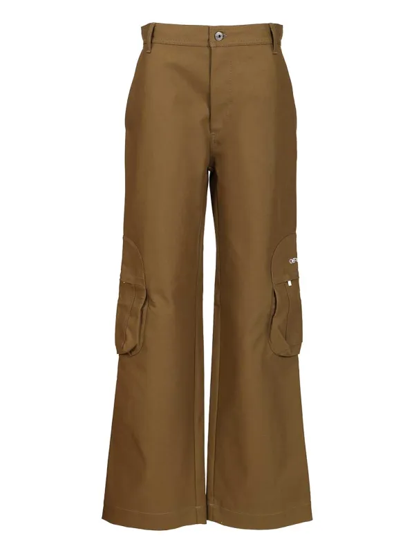 Bookish Cotton Cargo Pant Trousers Brown made by Wanan Luxury
