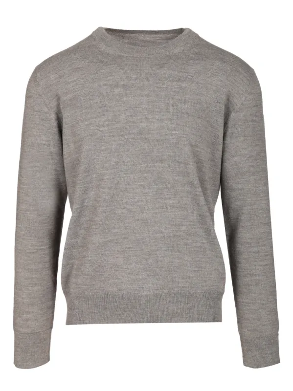 Crewneck Sweater With Patches Knitwear Grey made by Maison Margiela