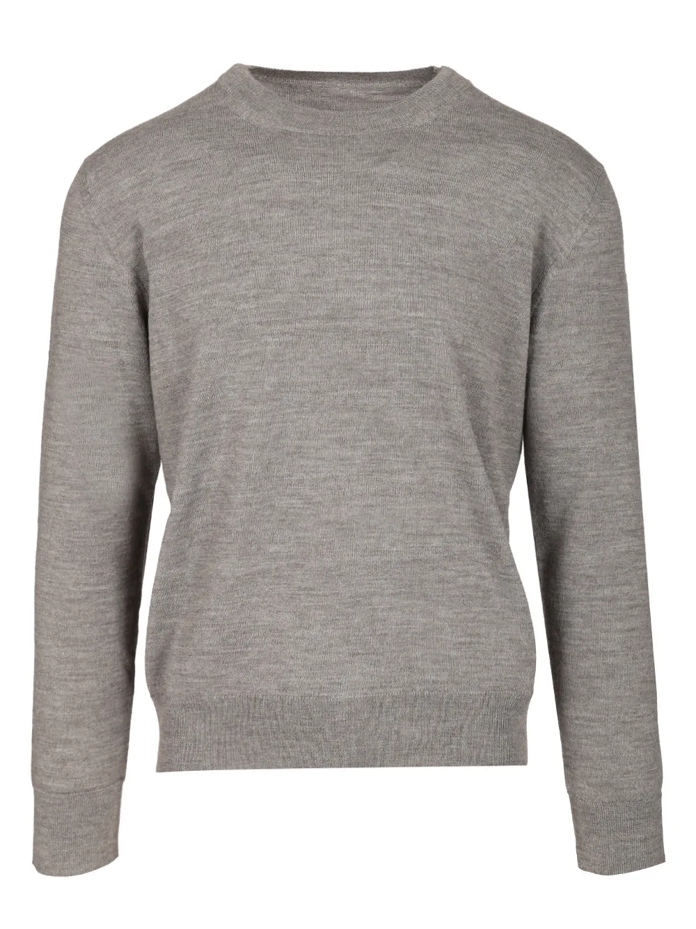 Crewneck Sweater With Patches Knitwear Grey sold by Wanan Luxury