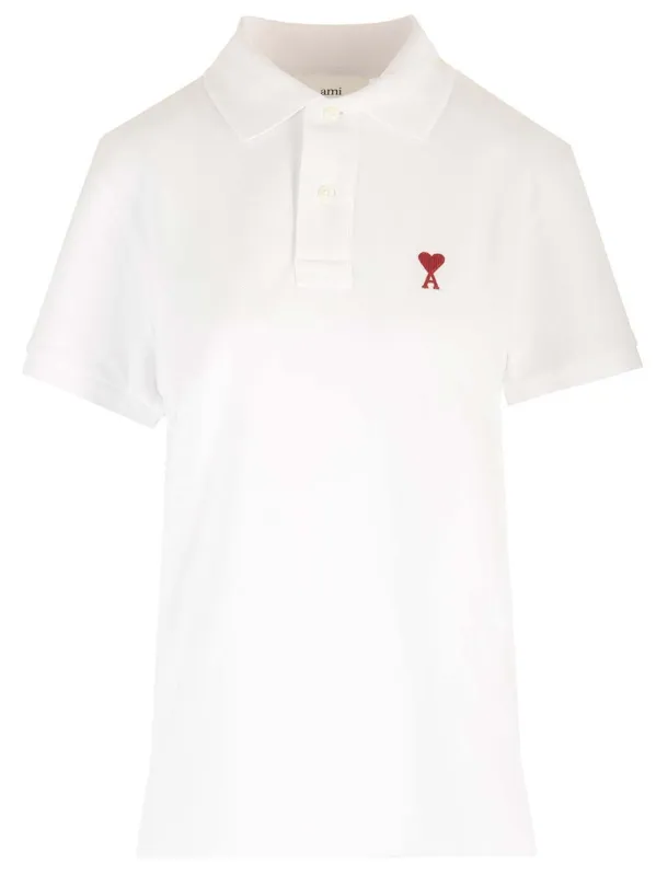 Ami De Coeur Polo Shirt White made by Ami