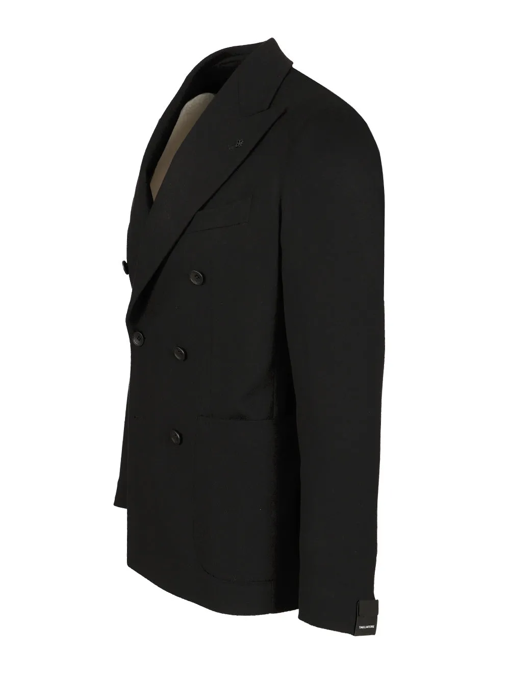 Double-Breasted Peak Lapel Jacket Jackets Black sold by Wanan Luxury product image thumbnail 3