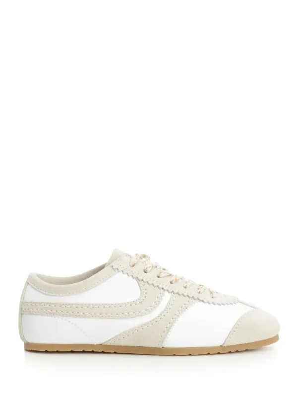 Leather And Suede Sneakers White made by Dries Van Noten