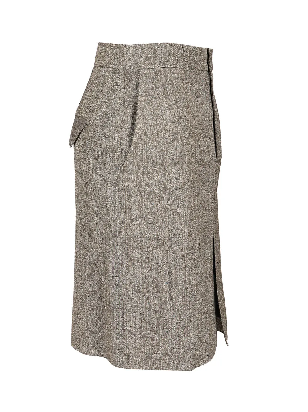 Midi Skirt In Viscose And Silk Skirts Grey sold by Wanan Luxury product image thumbnail 3
