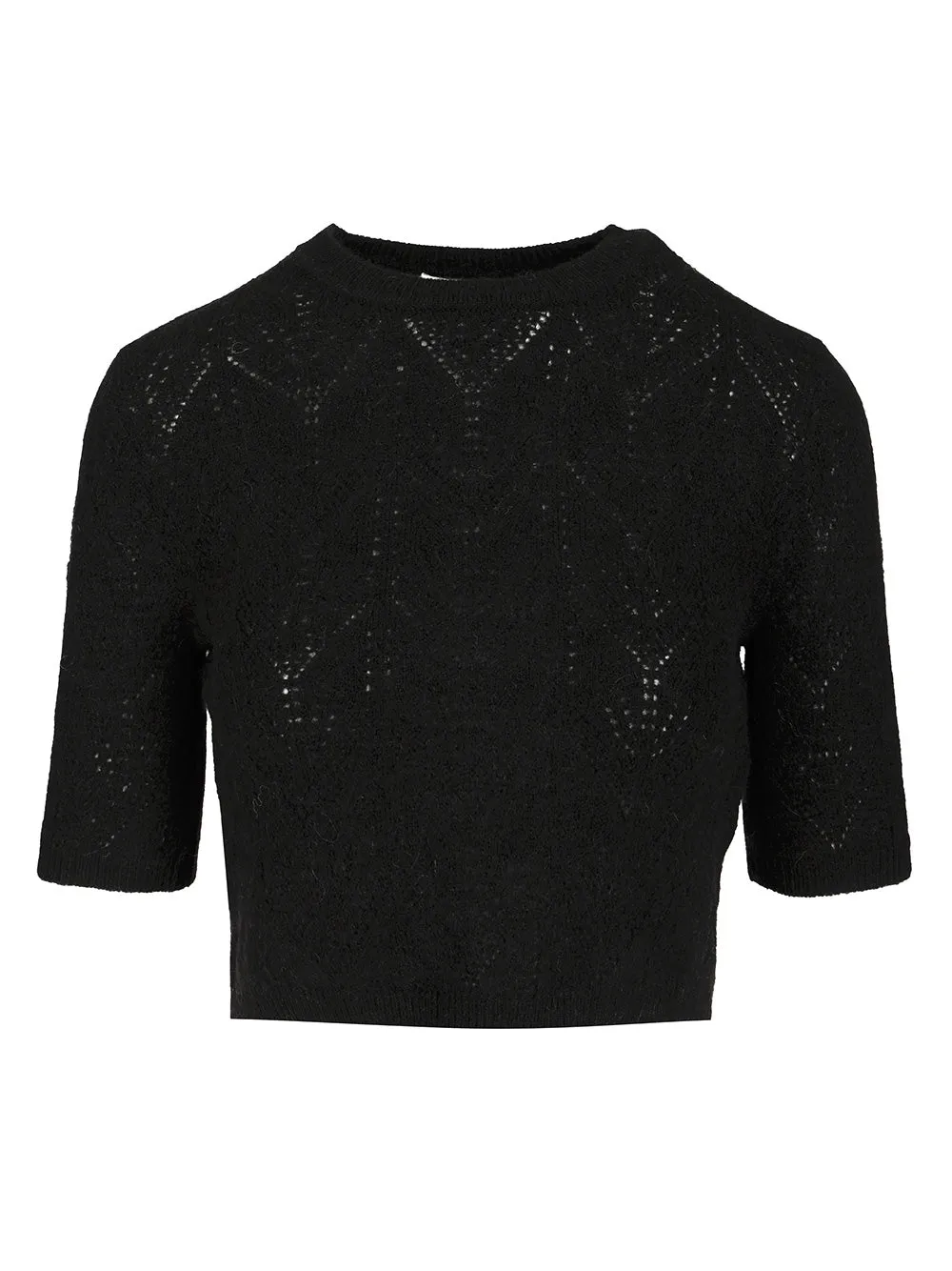 Crop Sweater Knitwear Black sold by Wanan Luxury
