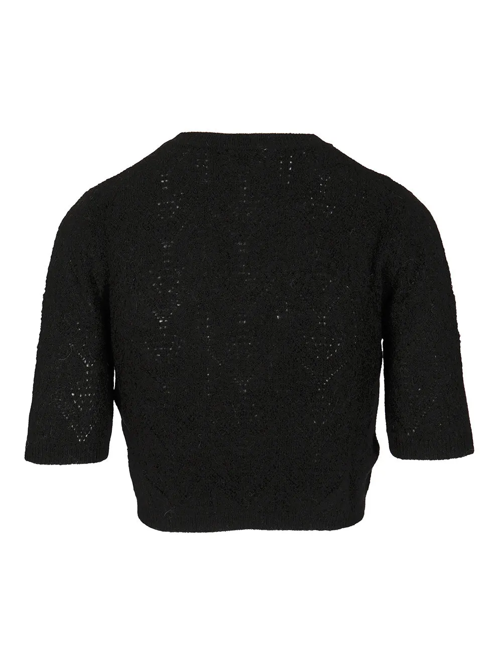 Crop Sweater Knitwear Black sold by Wanan Luxury product image thumbnail 2