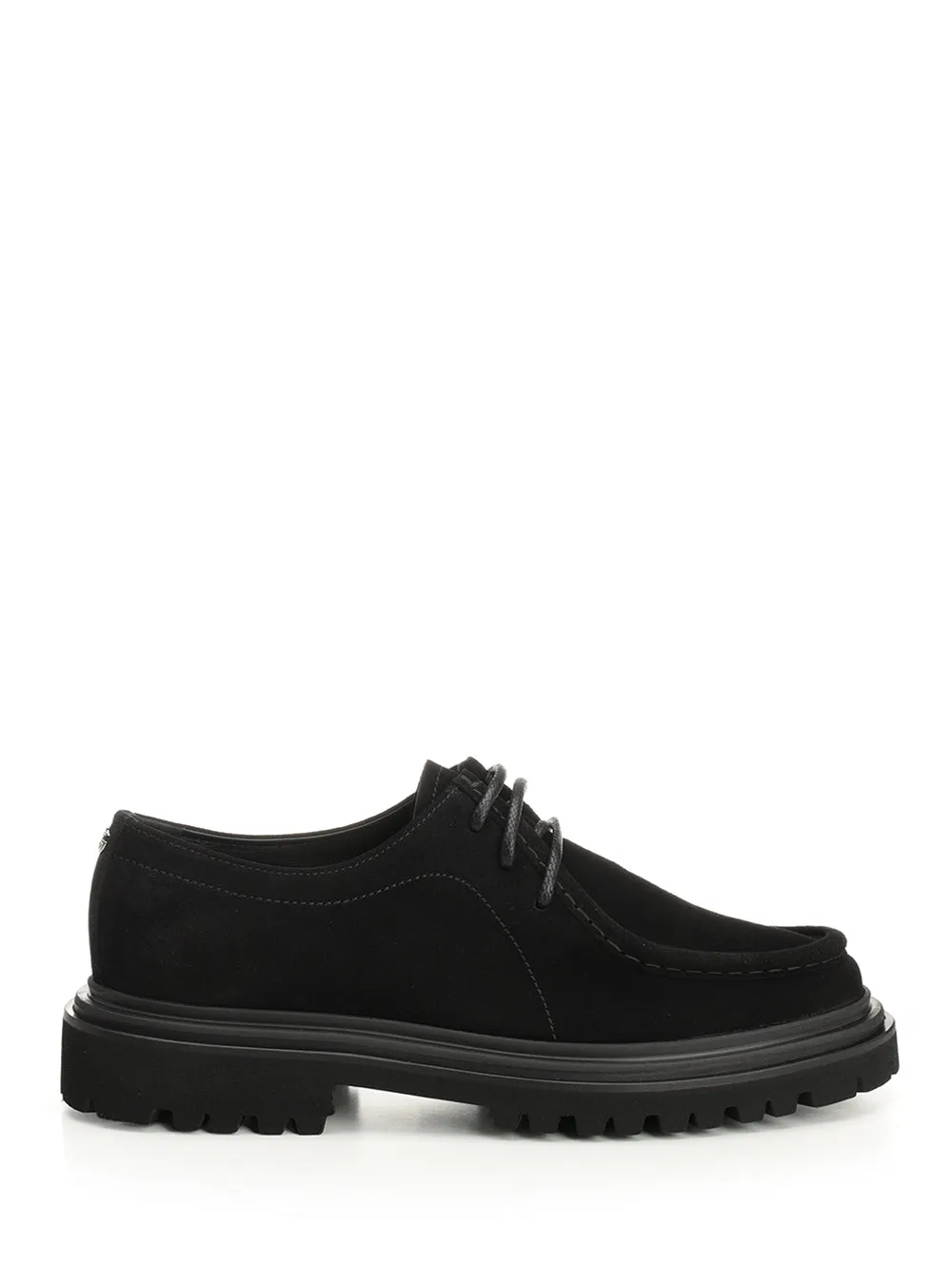 Calfskin Derby Lace-Up Shoes Black sold by Wanan Luxury