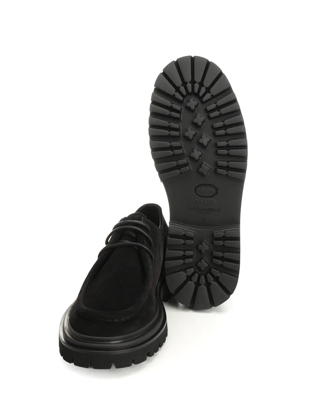 Calfskin Derby Lace-Up Shoes Black sold by Wanan Luxury product image thumbnail 5