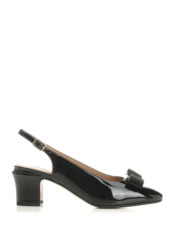 Vara Bow Slingback Pumps Black made by Salvatore Ferragamo