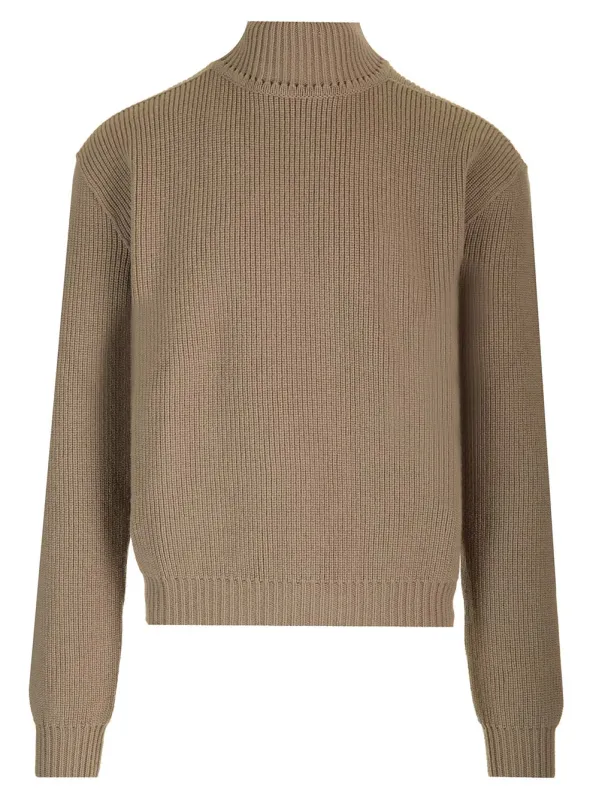 Turtleneck Sweater Knitwear Beige made by Rick Owens