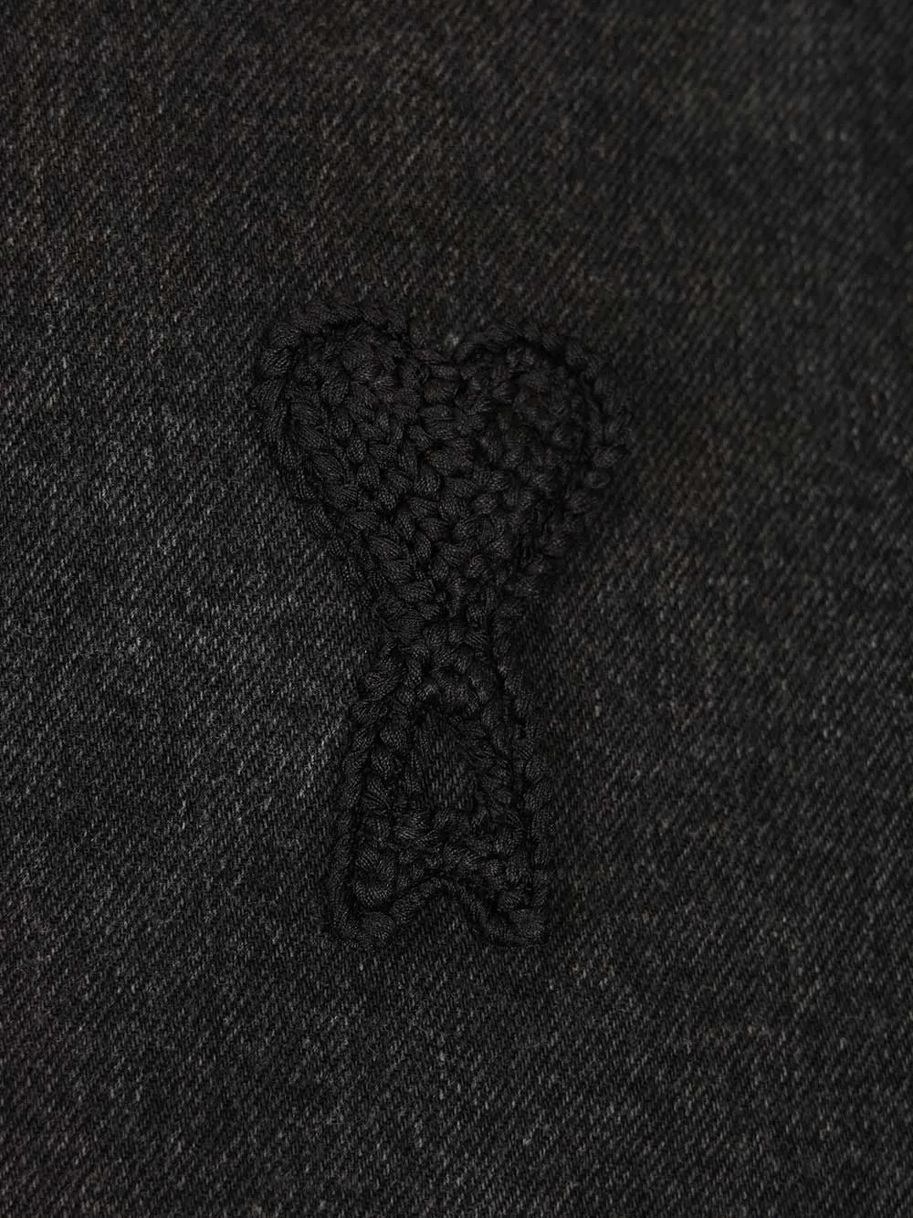 Overshirt With Knitted Ami De Coeur Used Denim Jackets Black sold by Wanan Luxury product image thumbnail 5