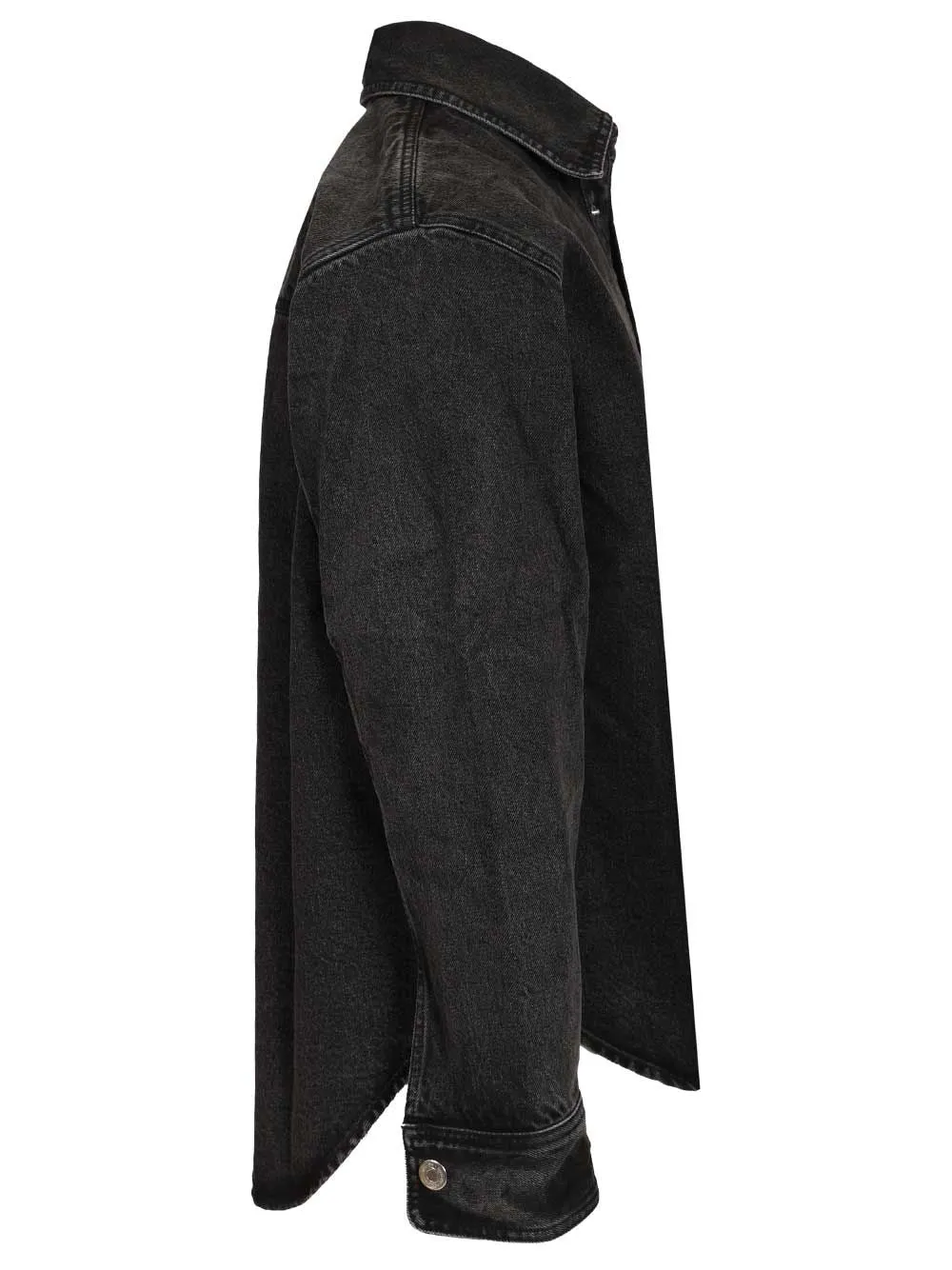 Overshirt With Knitted Ami De Coeur Used Denim Jackets Black sold by Wanan Luxury product image thumbnail 3