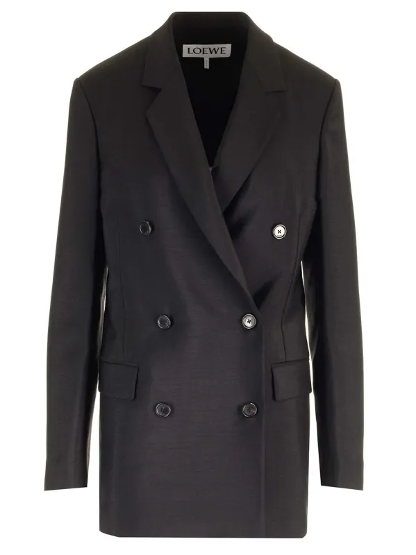 Double-Breasted Tailored Jackets Black sold by Wanan Luxury