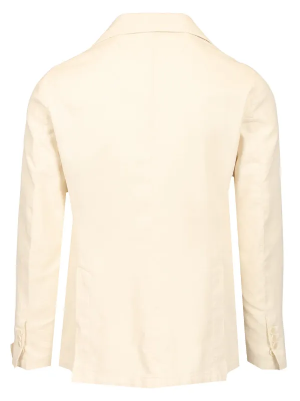 Cotton Linen Blazer Jackets White made by Wanan Luxury