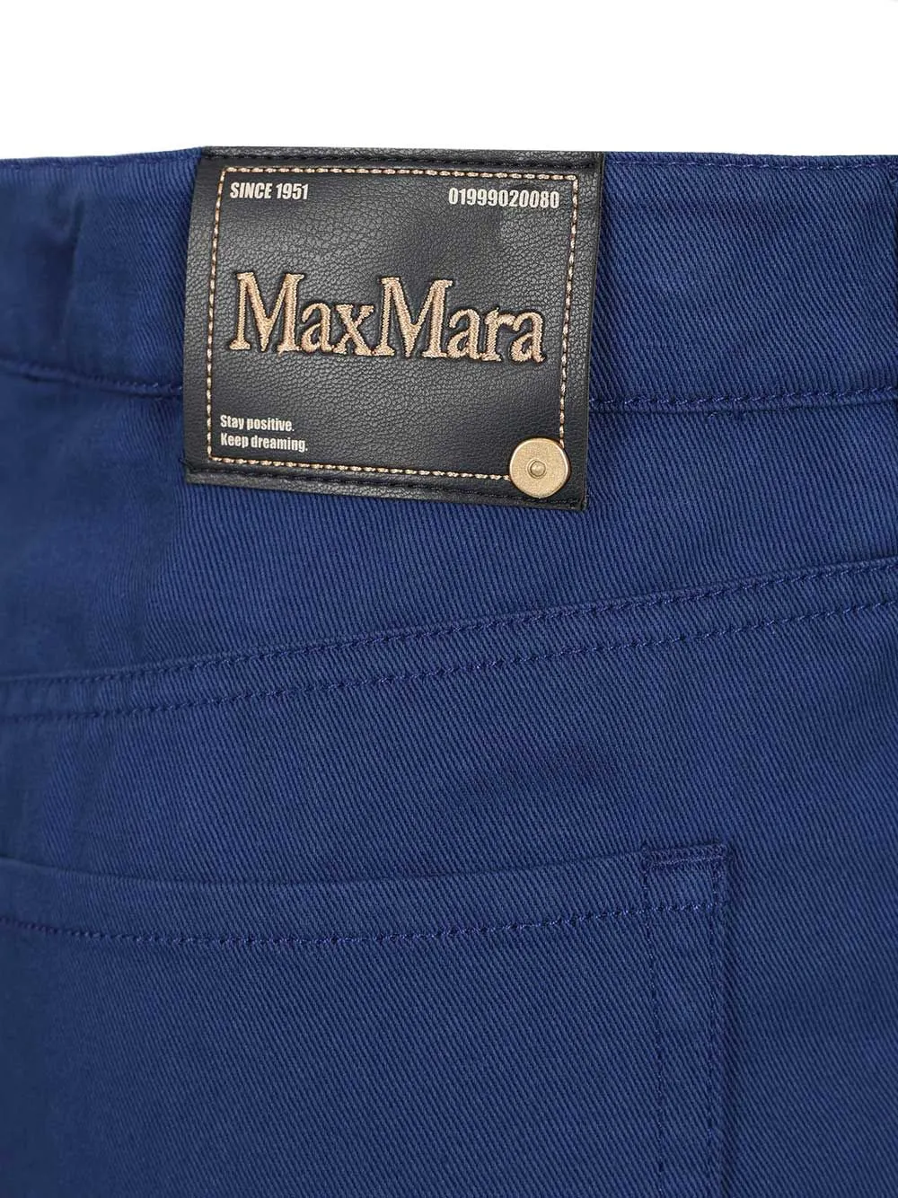 Cotton And Linen Drill Trousers Blue sold by Wanan Luxury product image thumbnail 5
