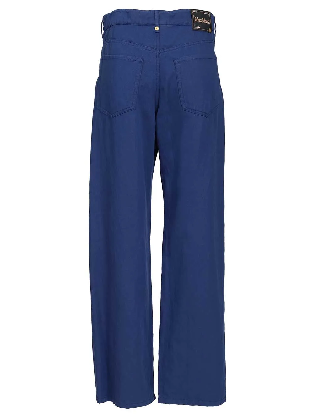 Cotton And Linen Drill Trousers Blue sold by Wanan Luxury product image thumbnail 2
