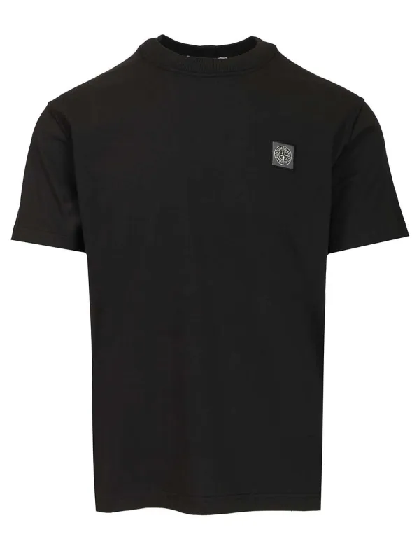 Short-Sleeved In Organic Cotton Jersey T-Shirt Black sold by Wanan Luxury