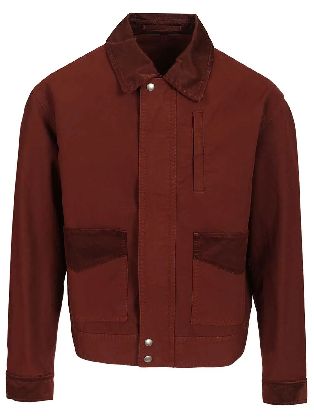 Cotton Blend Blouson Jackets Bordeaux sold by Wanan Luxury