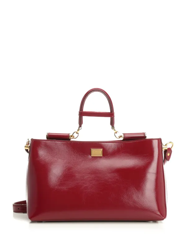 Vittorio Leather Bag Shoulder Bags Bordeaux made by Dolce & Gabanna