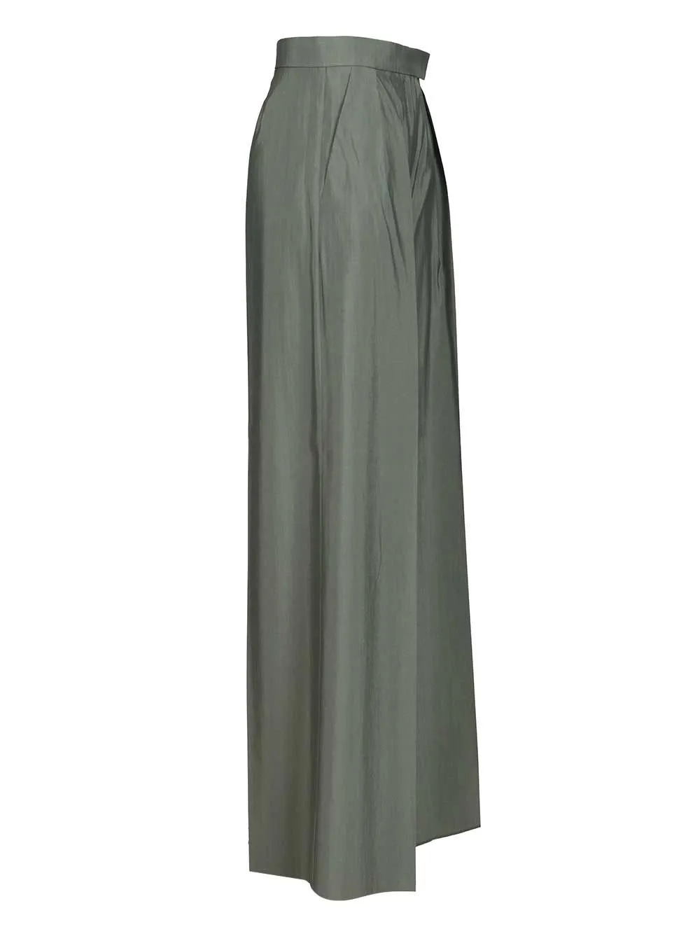 Wide-Leg In Wool And Silk Trousers Green sold by Wanan Luxury product image thumbnail 3