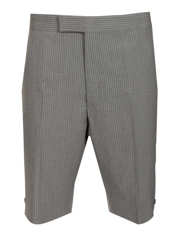 Seersucker Shorts Jackets Grey sold by Wanan Luxury