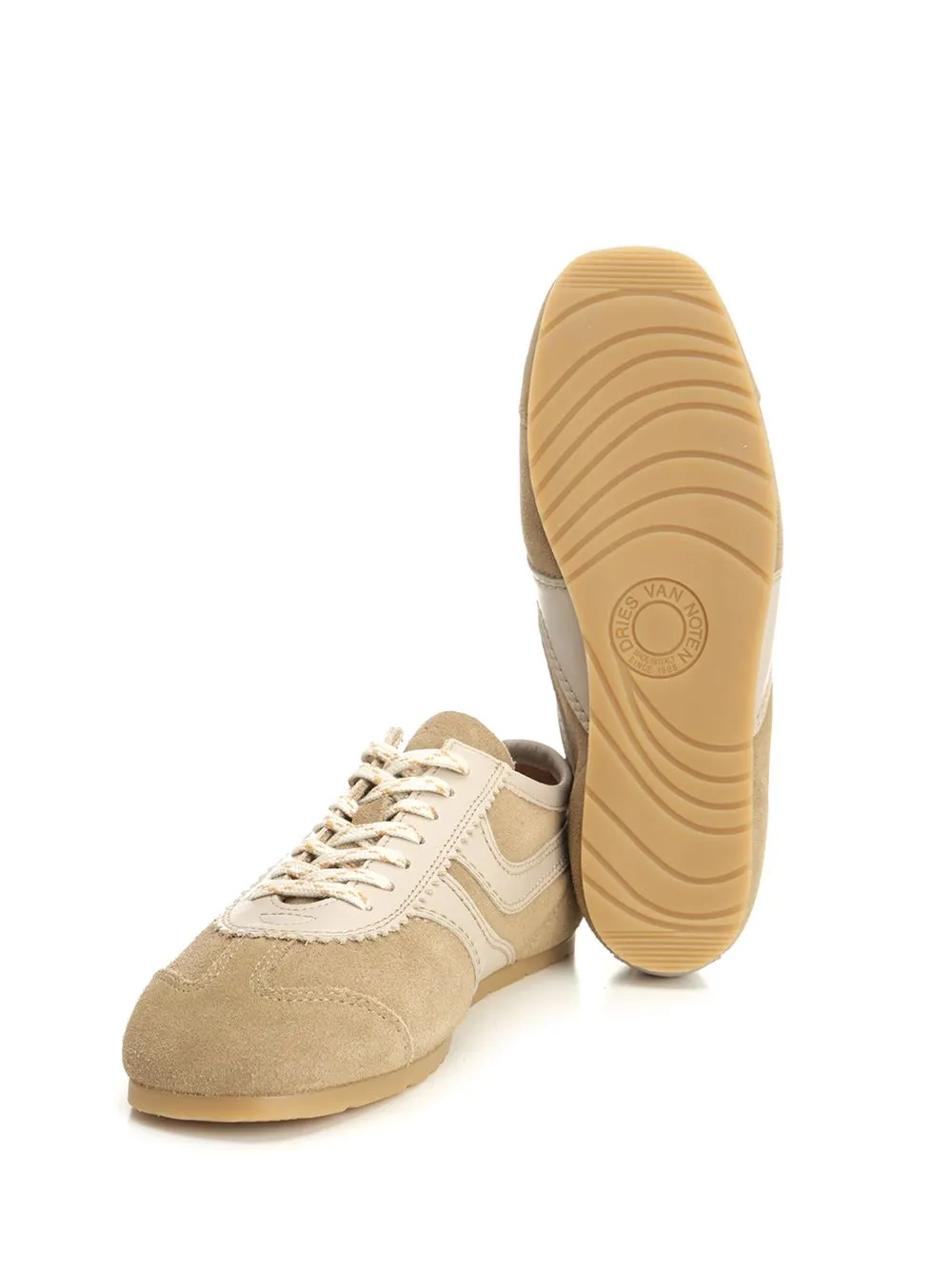 Leather And Suede Sneakers Beige sold by Wanan Luxury product image thumbnail 5