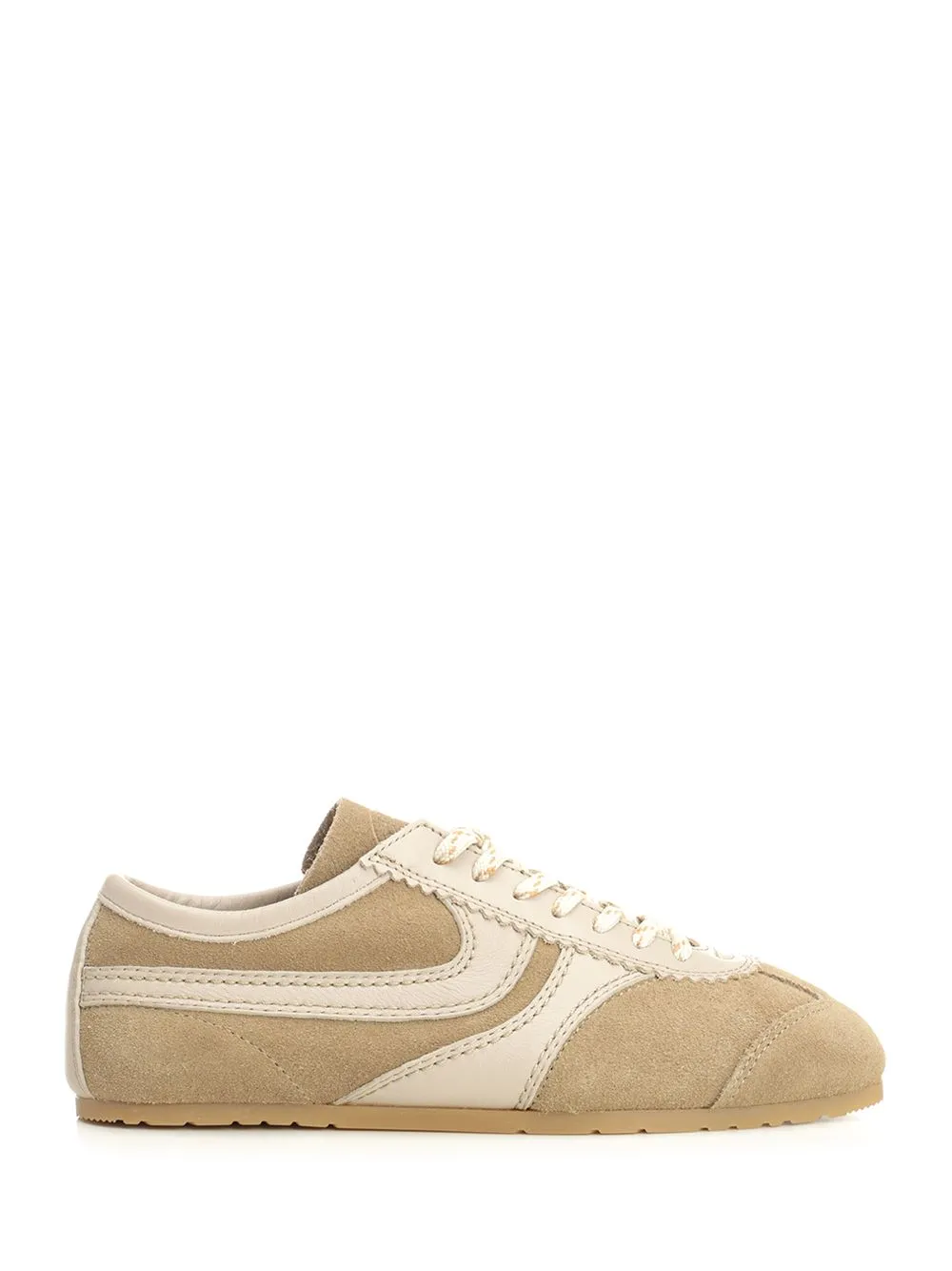 Leather And Suede Sneakers Beige sold by Wanan Luxury