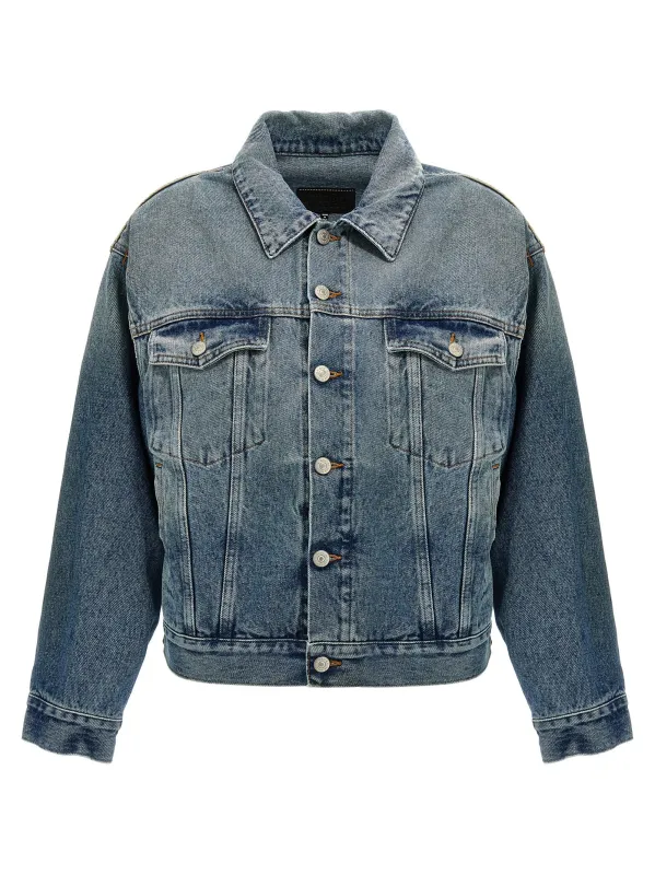 Cut-Out Denim Jacket Puffer Jackets Blue made by Maison Margiela