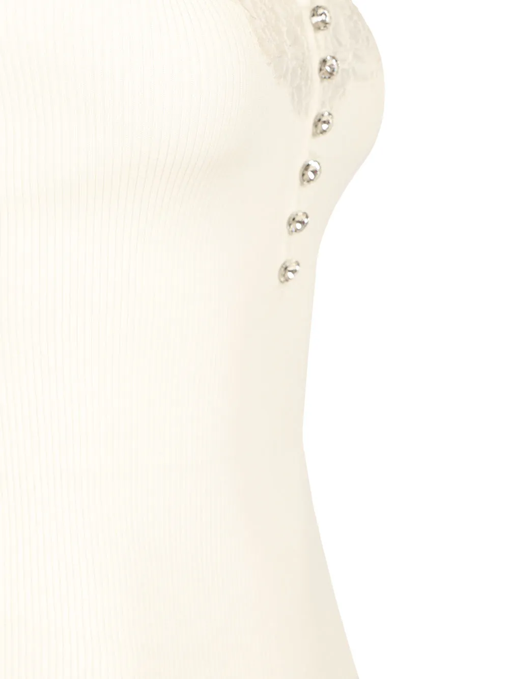 Lace Rib Knit Top Tops White sold by Wanan Luxury product image thumbnail 3